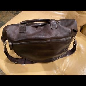 Shinola Dark Brown Leather Tote Bag